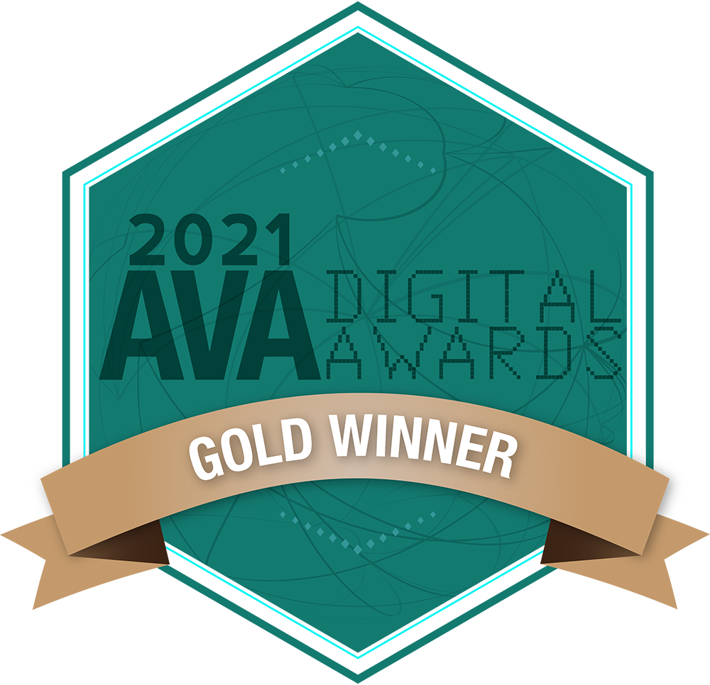Gold Award winner of 2021 AVA Digital Awards